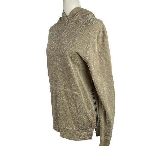 John Elliott Hooded Villain Slim Fit Sweatshirt in Sand Speckled Size 2 Medium - Picture 6 of 13